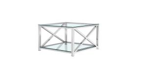 Wide range of Xcella Glass Top Coffee Table available at a low price. Buy Elsa Coffee Table Made of Tempered Glass with Polished Stainless Steel up to 40% Off.