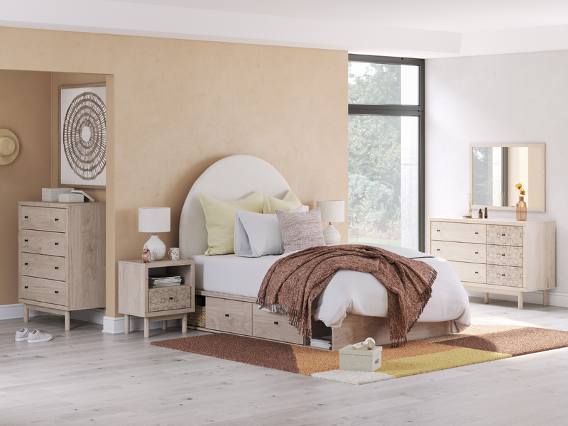 Kozlani Twin Upholstered Panel Bed Only