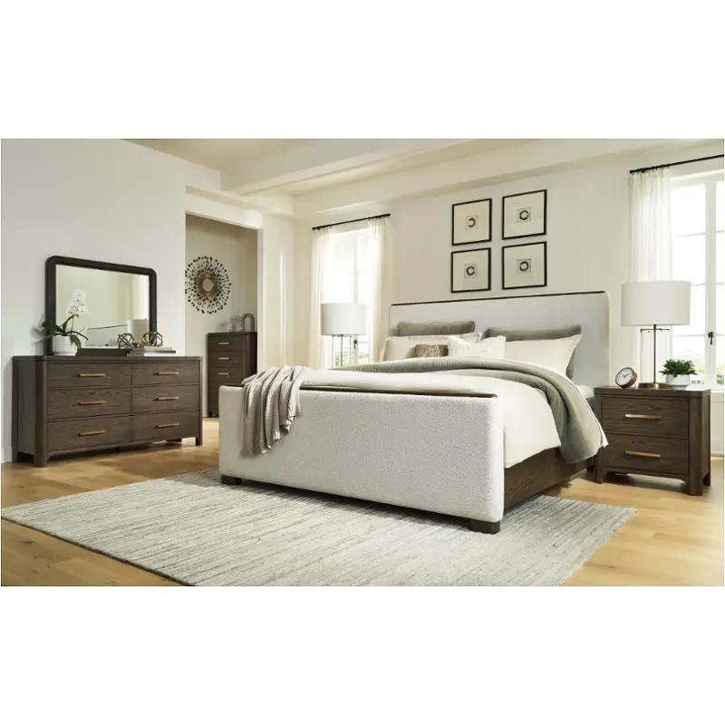 Manila 6 PC Queen Size Modern Bed Set in High Gloss White and Gray Finish