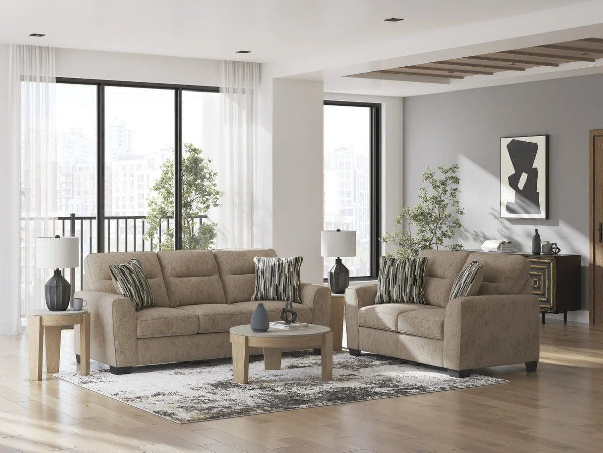 3 PC Speed Grey Fabric Sofa Set
