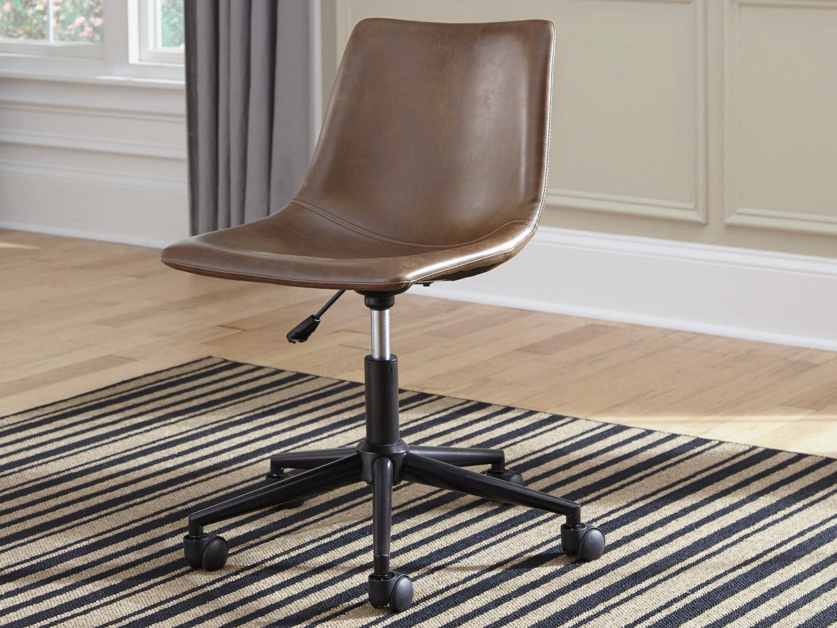 Home Office Swivel Desk Chair Brown