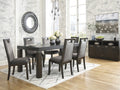 Signature Design by Ashley Hyndell 7pc Extending Dining Set in Dark Brown