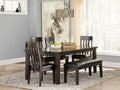 Signature Design by Ashley Haddigan 5 PC Dining Set in Dark Brown