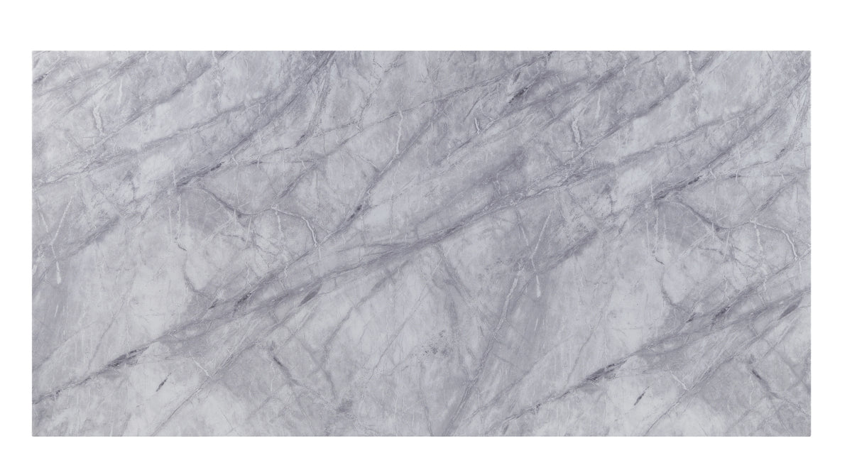 Modern Marble Dining Table with Stainless Steel Base