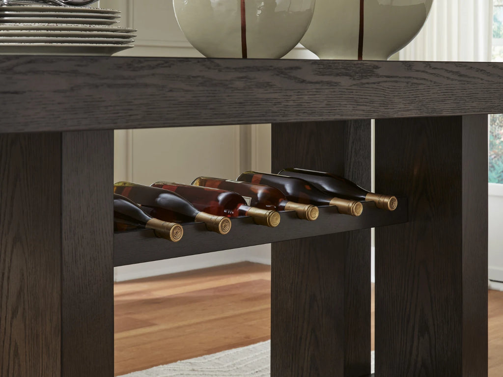 Burkhaus 5-Piece Counter-Height Dining Set with Oak Finish by Ashley