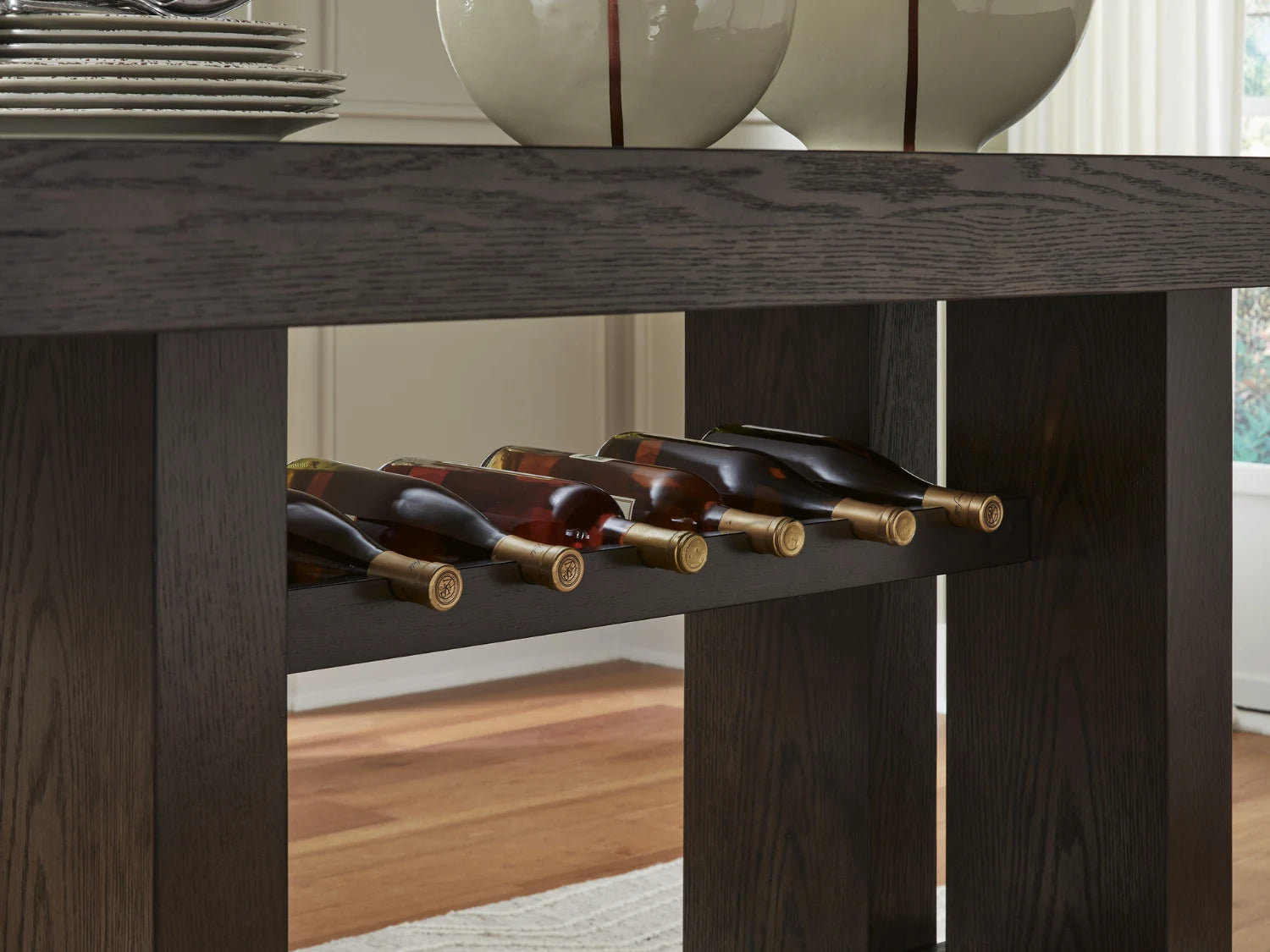 Burkhaus 5-Piece Counter-Height Dining Set with Oak Finish by Ashley
