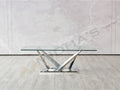 12mm Stainless Steel Glass Coffee Table