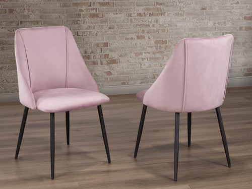 2 PC Dining Chair (Blue Velvet)