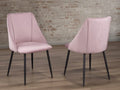 2 PC Dining Chair (Blue Velvet)