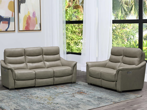 2 PC Power Recliner Sofa and Love Seat W/Adjustable Headrest and Lumbar Support