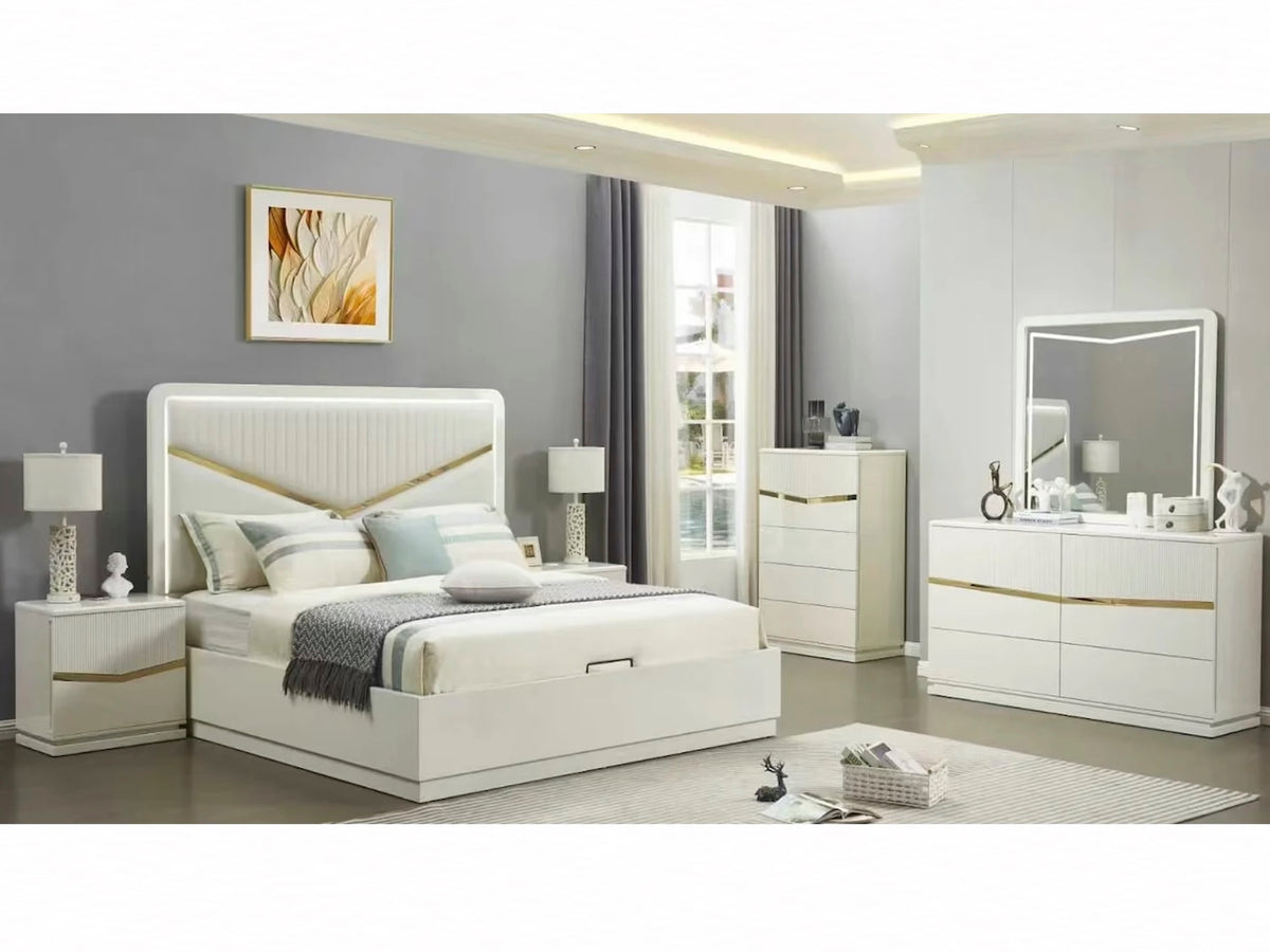 Windsor 6 PC Bedroom Set with Hydraulic Storage