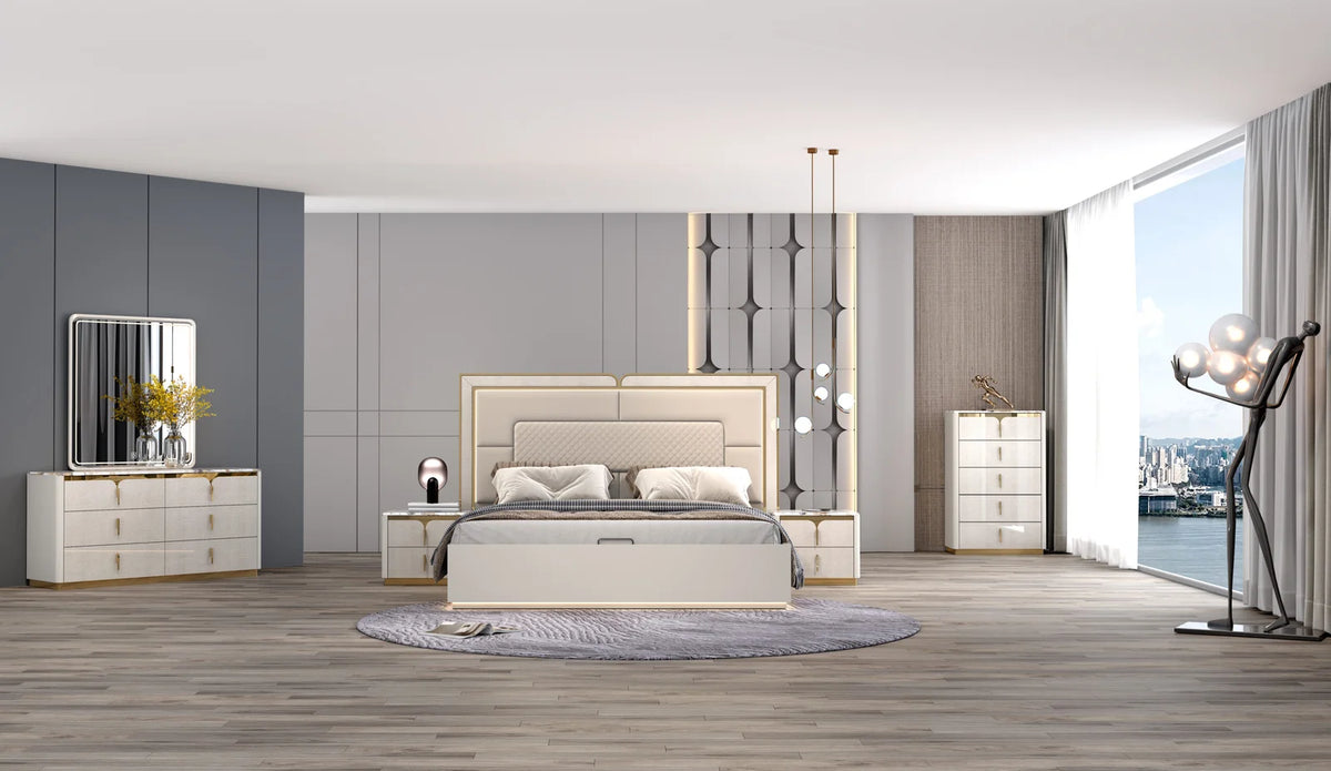Aspen 6 pc Bedroom with Hydraulic storage