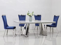 87 Inch 5 PC Cultured Marble Dining Set
