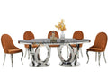95 Inch Black Tempered Glass Oval Table