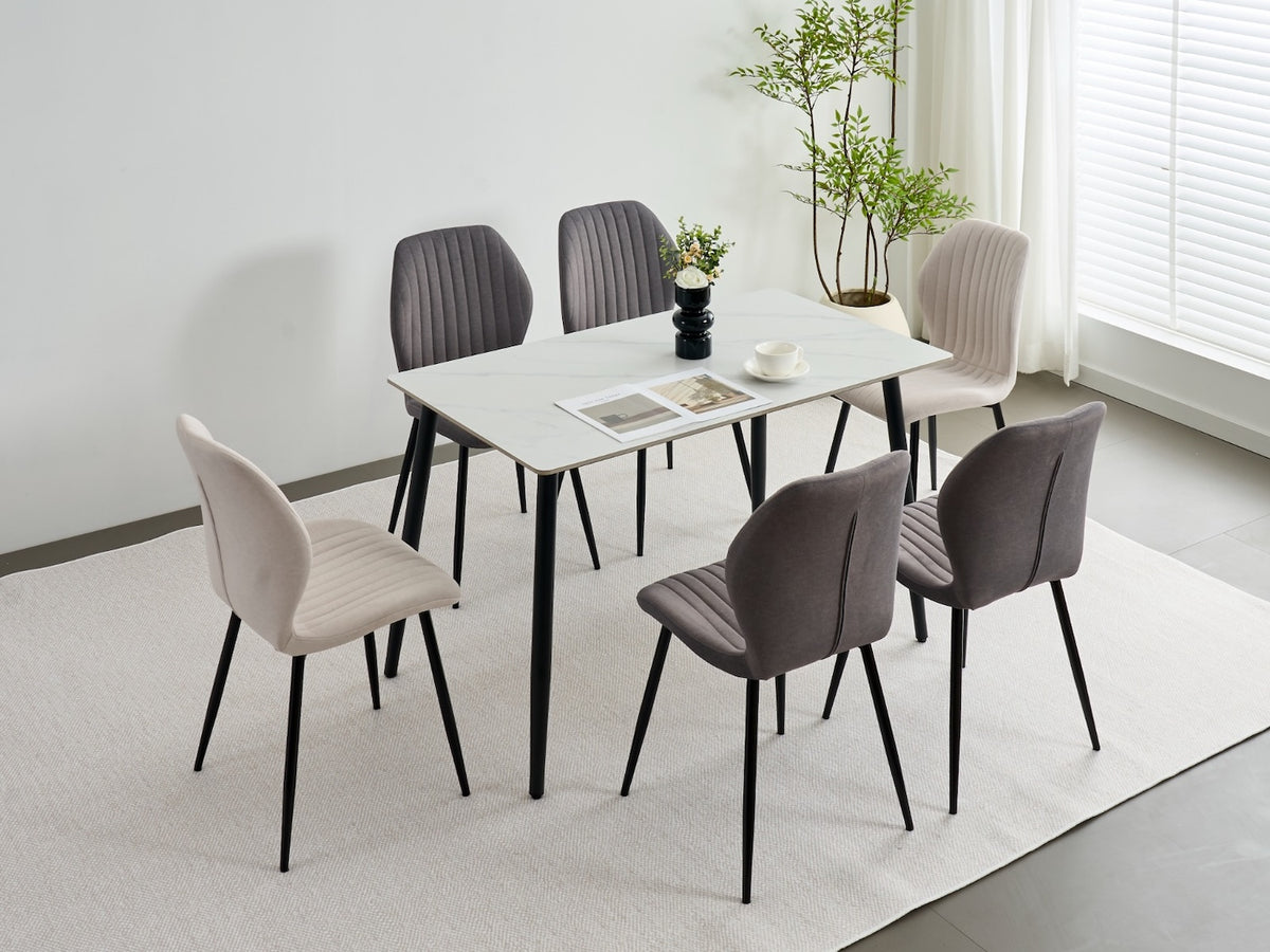 Ally 7 PC Stone Dining Set