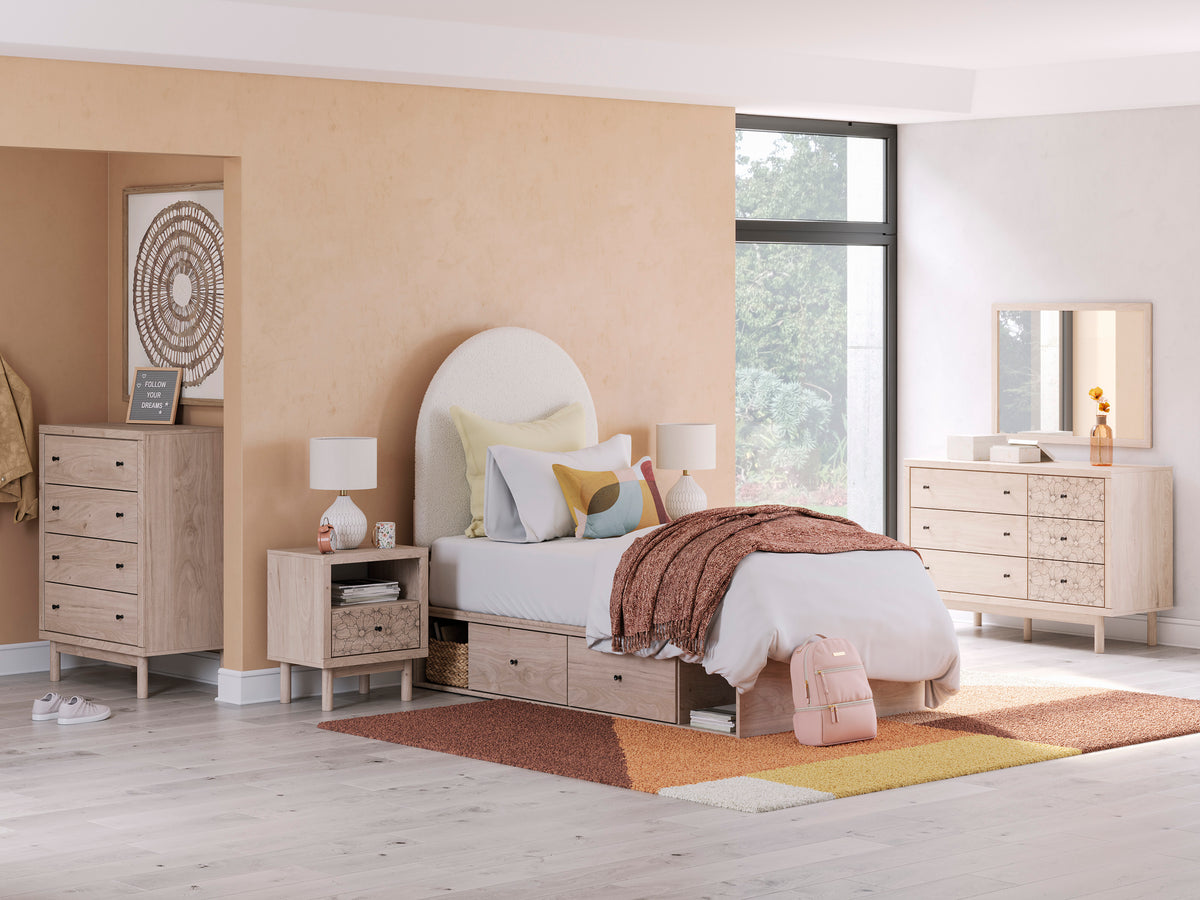 Shapella Twin Storage Bed