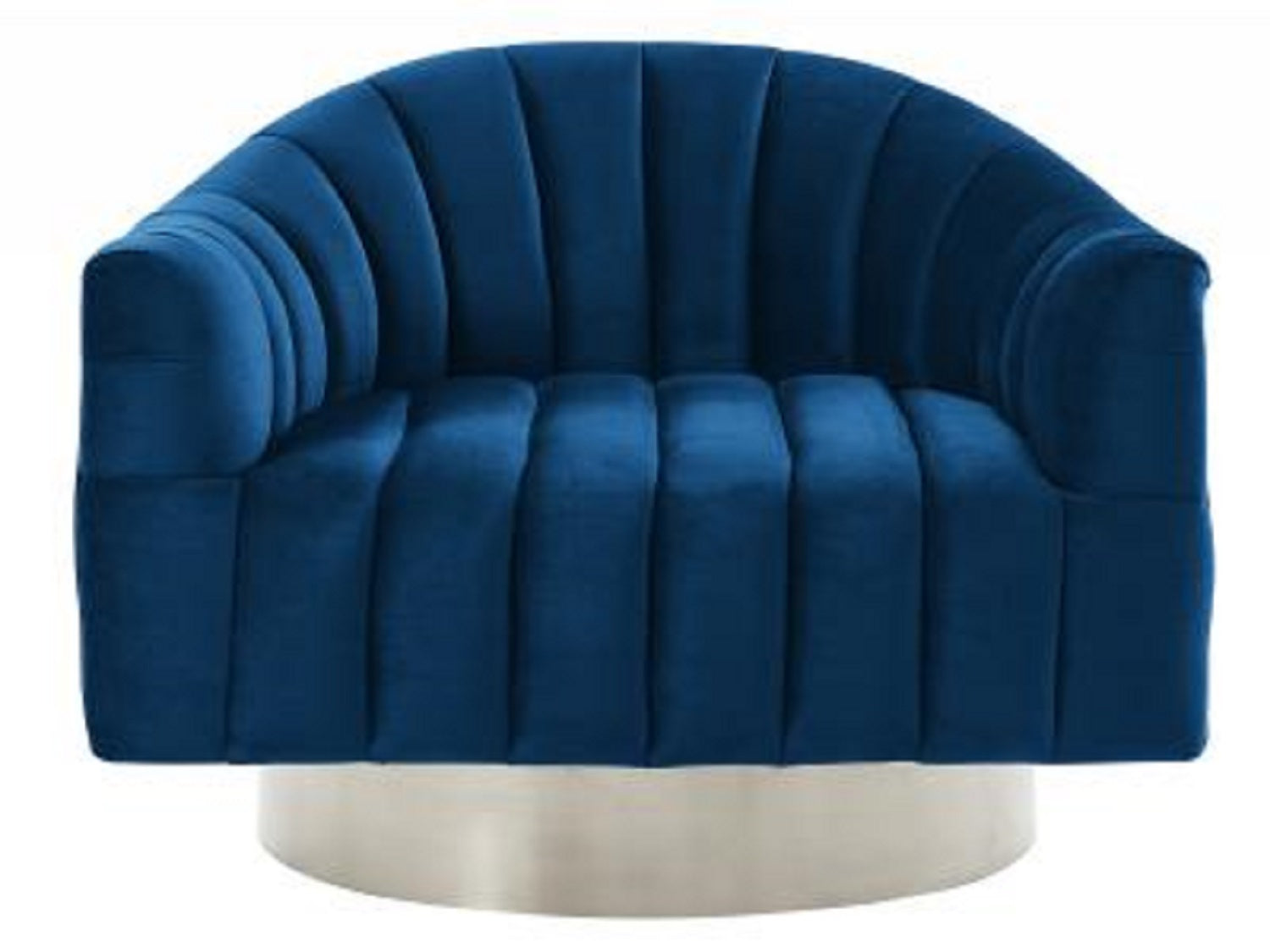 Dropship Cortina Modern Accent Chair (Blue/Silver)