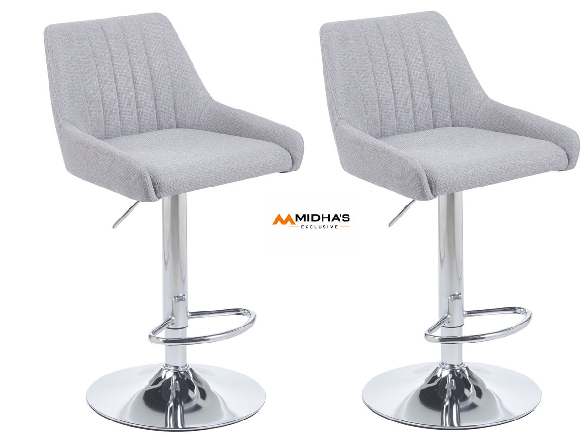Aria Grey Adjustable Barstool (2PC)