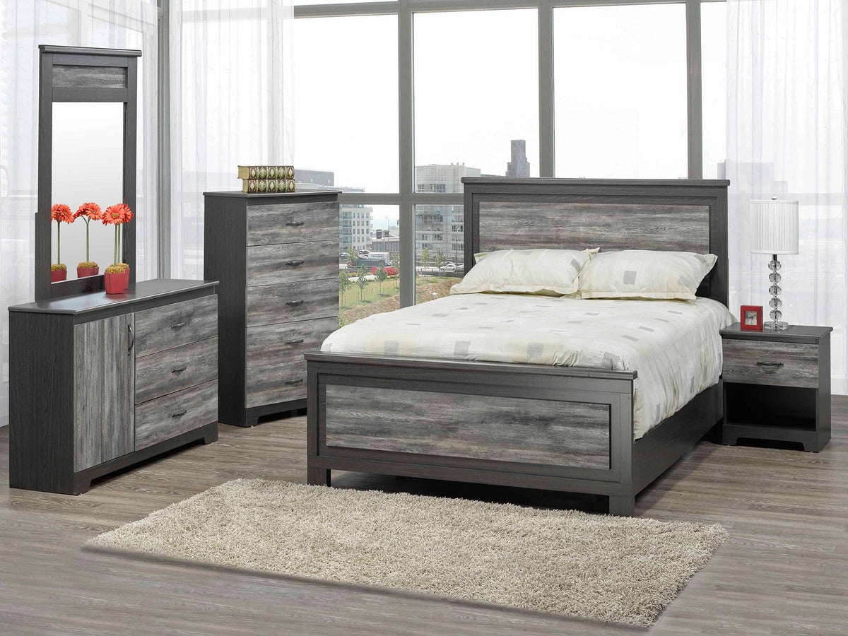Modern Rustic Style Bed Set M5020 6 PC - Custom Style