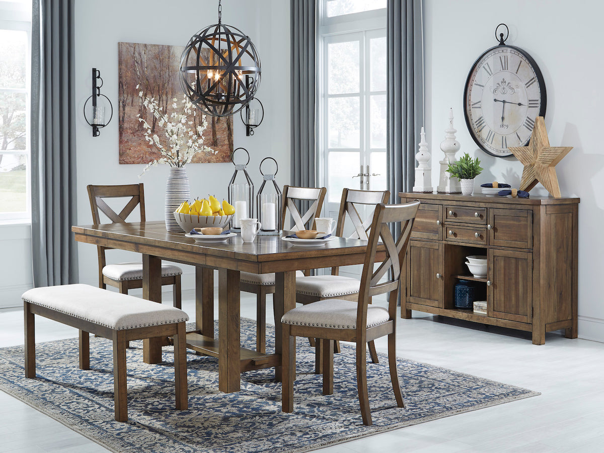 Signature Design by Ashley Moriville 5 PC Dining Set in Beige