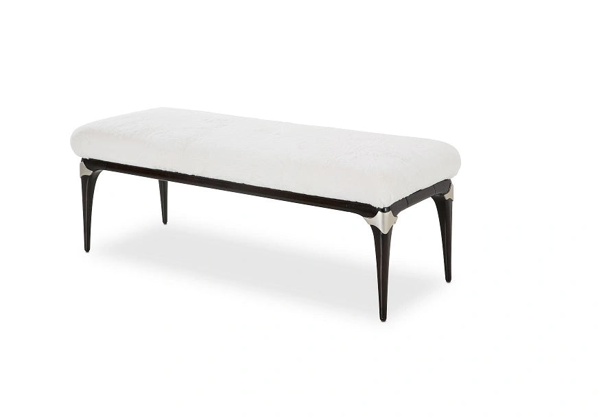 Michael Amini Paris Luxury King Bed Upholstered in Faux Suede