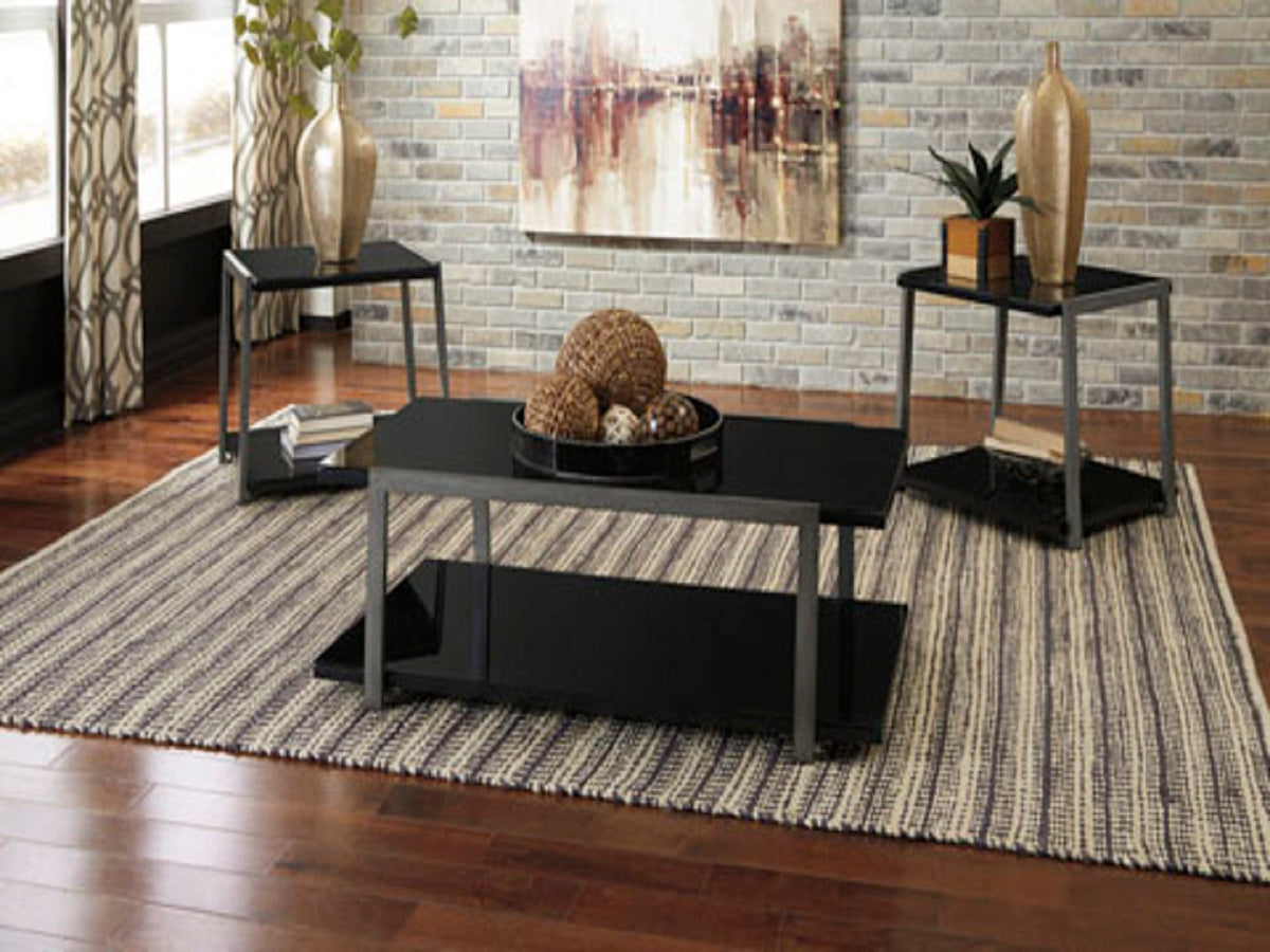 Ashley Rollynx 3PC Coffee Table Set in Contemporary Style