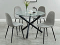 Suzette 5 PC Dining Set with Glass Top