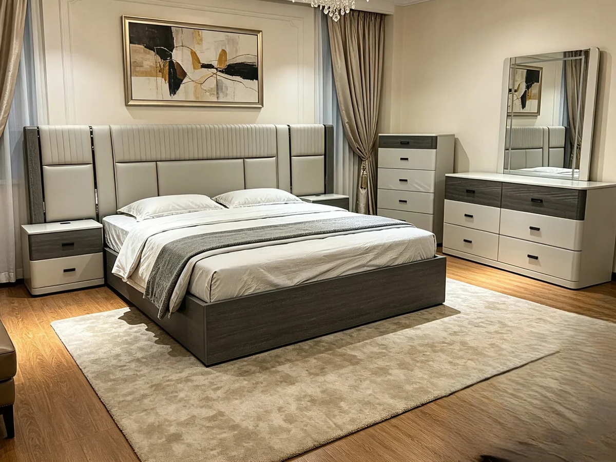 Bianca 6 PC Bedroom Set with Hydraulic Storage
