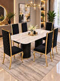 Joy Marble Dining with Pedestal base