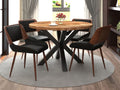 Arhan/Hudson 5pc Dining Set in Natural with Black Chair