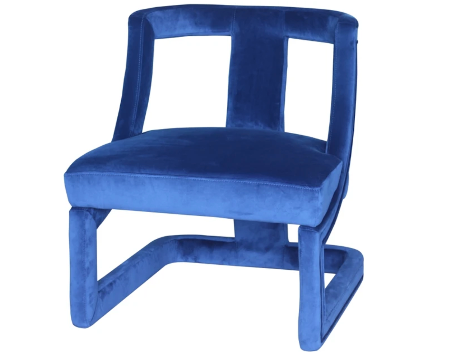 Arian Blue Velvet Accent Chair