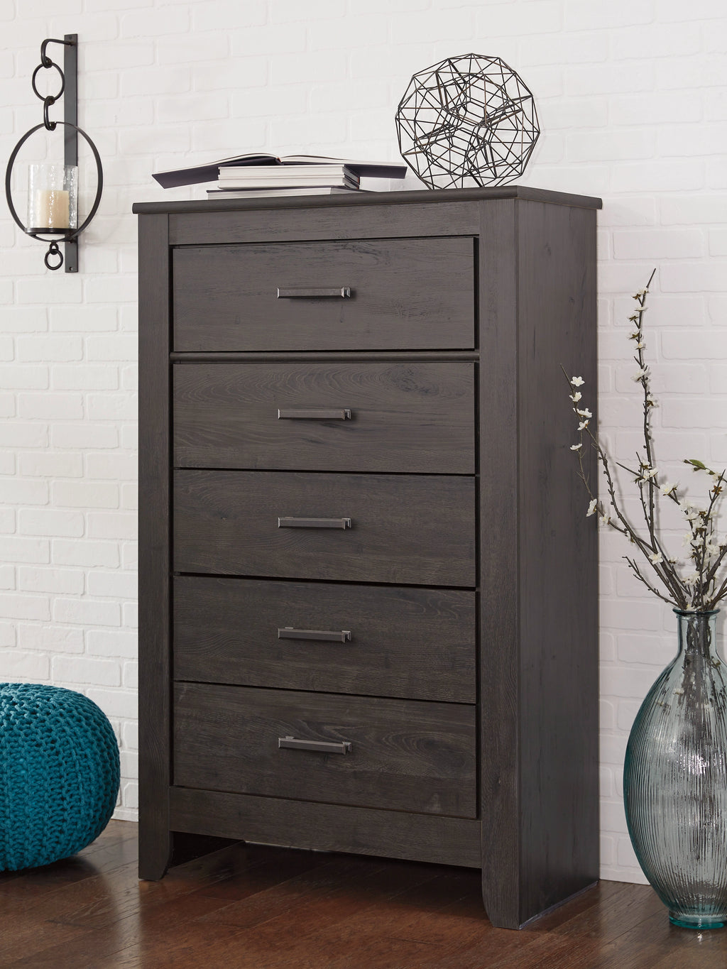 Ashley Brinxton Queen Bed in Dark Charcoal Finish