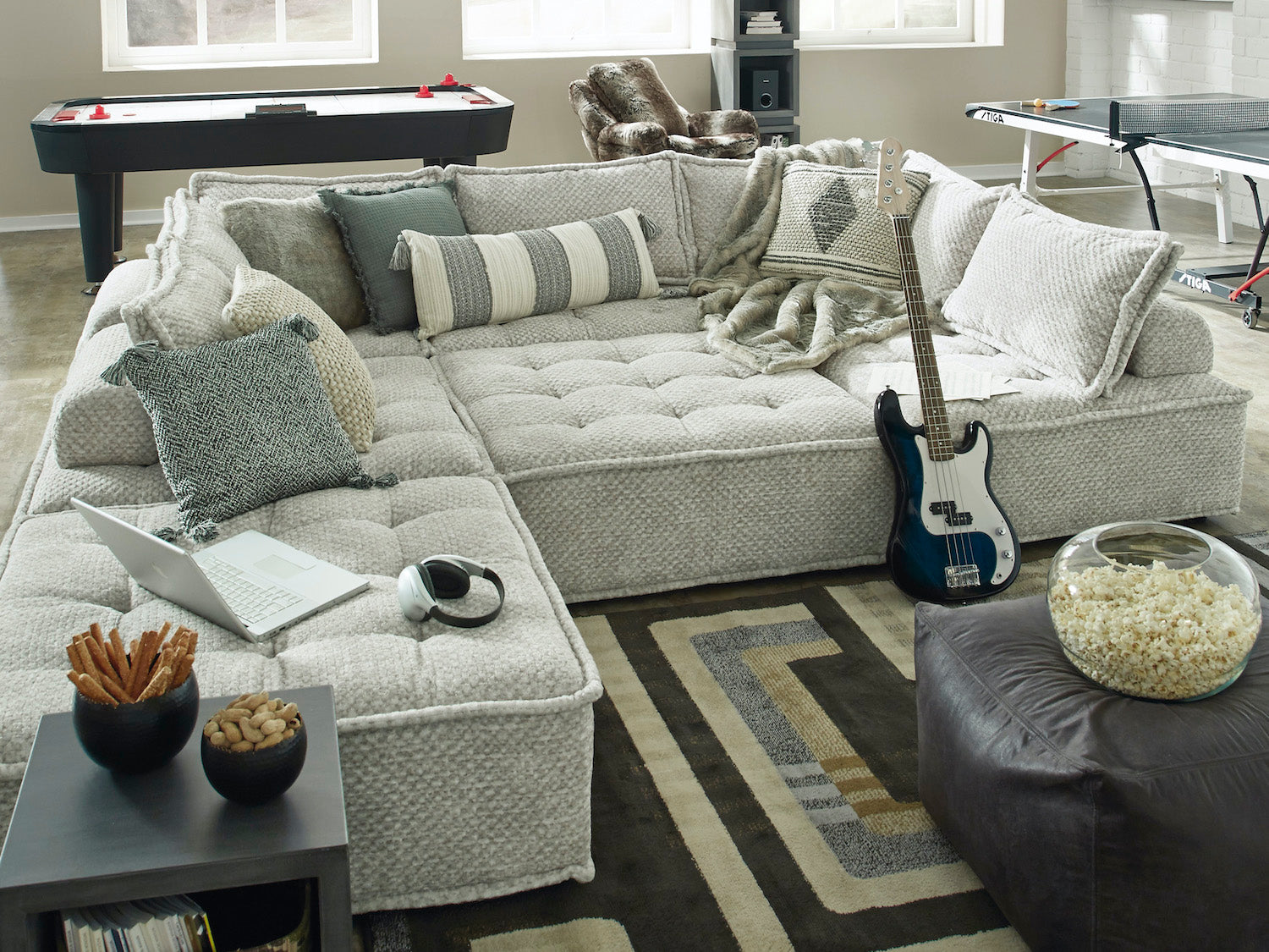 Ashley Bales Accent Chair with Tufted Seat Cushion