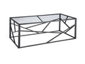 Carole Glass Coffee Table: Black Frame