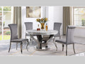 Celeste 5 PC (White) Table with Chara Chair Set