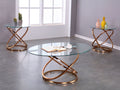 Clarissa 3PC Coffee Table Set- Rose Gold