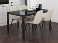 Contra/Olly 5pc Dining Set in Black with Beige Chair