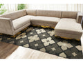 Designer Collection 3 PC Sectional  W/Gold Stainless Steel Base