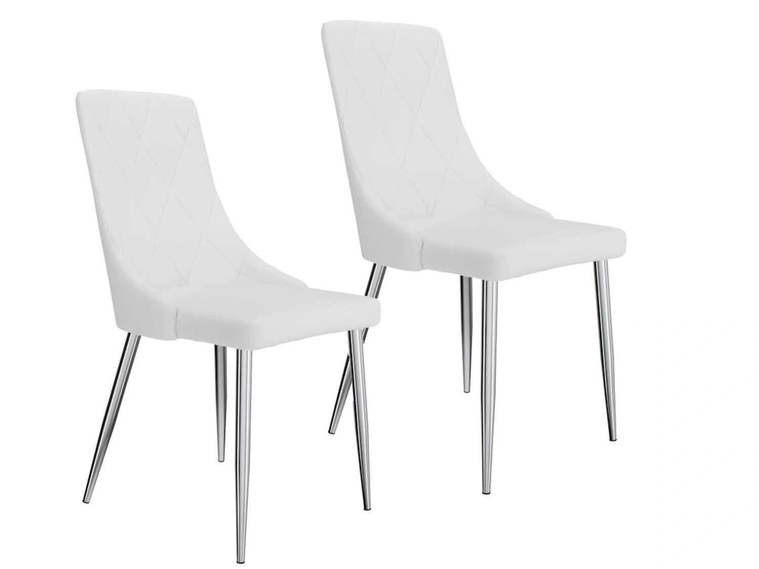 Devo Side Chair, set of 2 in White