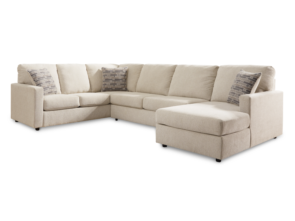 Edenfield 3-Piece Sectional with Chaise -Linen