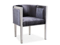 ELVIS Accent Chair- Charcoal Velvet