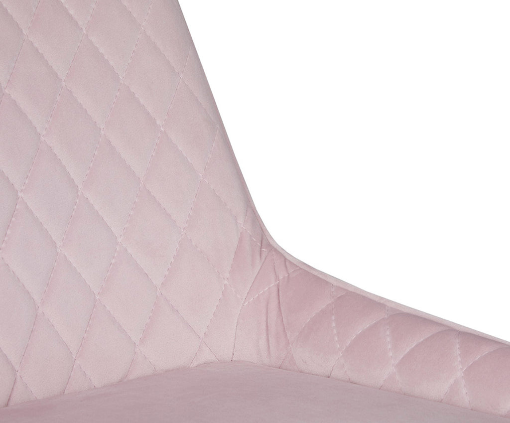 Emily Dining Chair: Pink Velvet