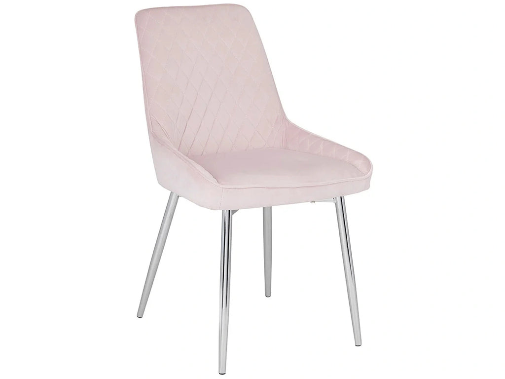 Emily Dining Chair: Pink Velvet