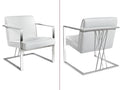 Fairmont Chair: White Leatherette