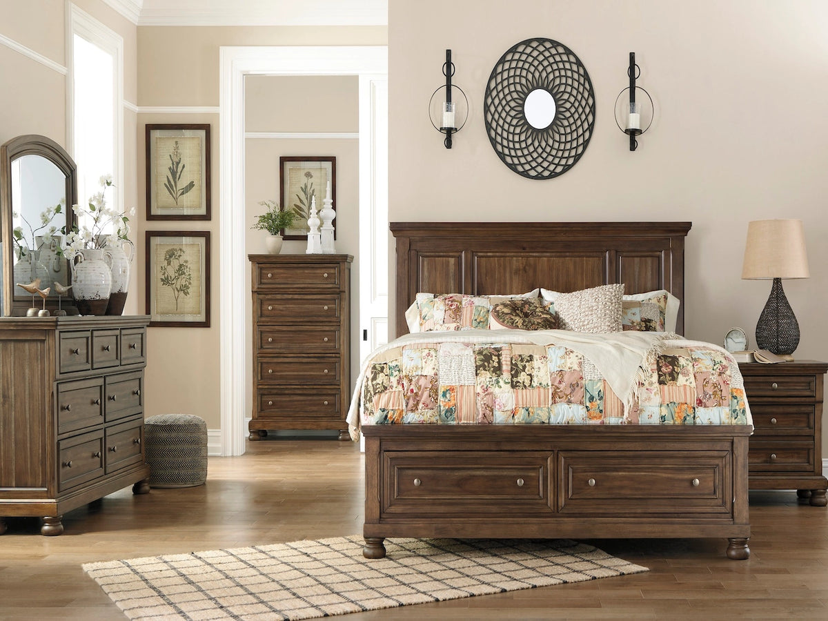Flynnter 6 PC Queen Panel Bedroom Set with Storage by Ashley
