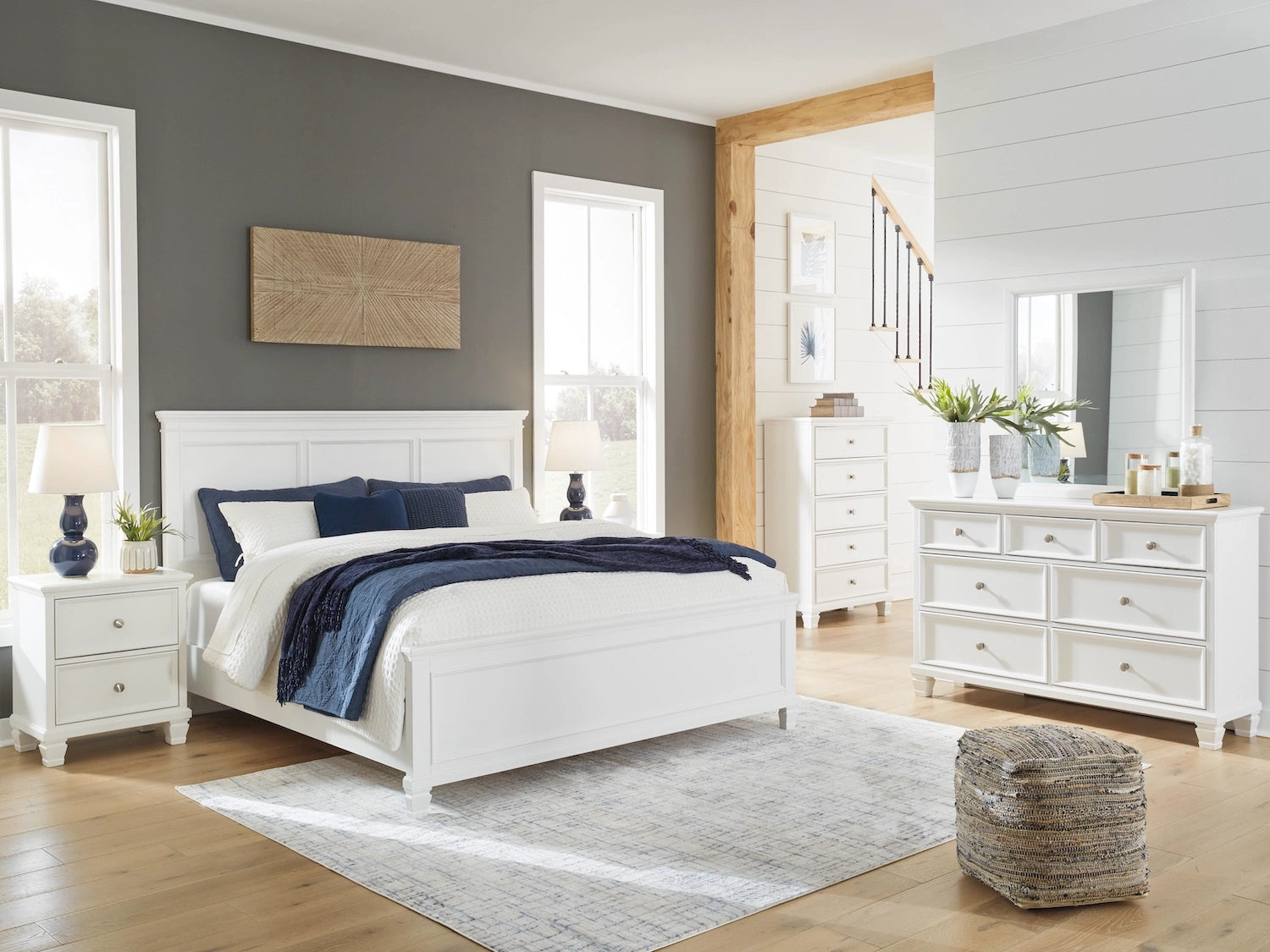 Fortman Queen Panel 6 PC Bed by Ashley