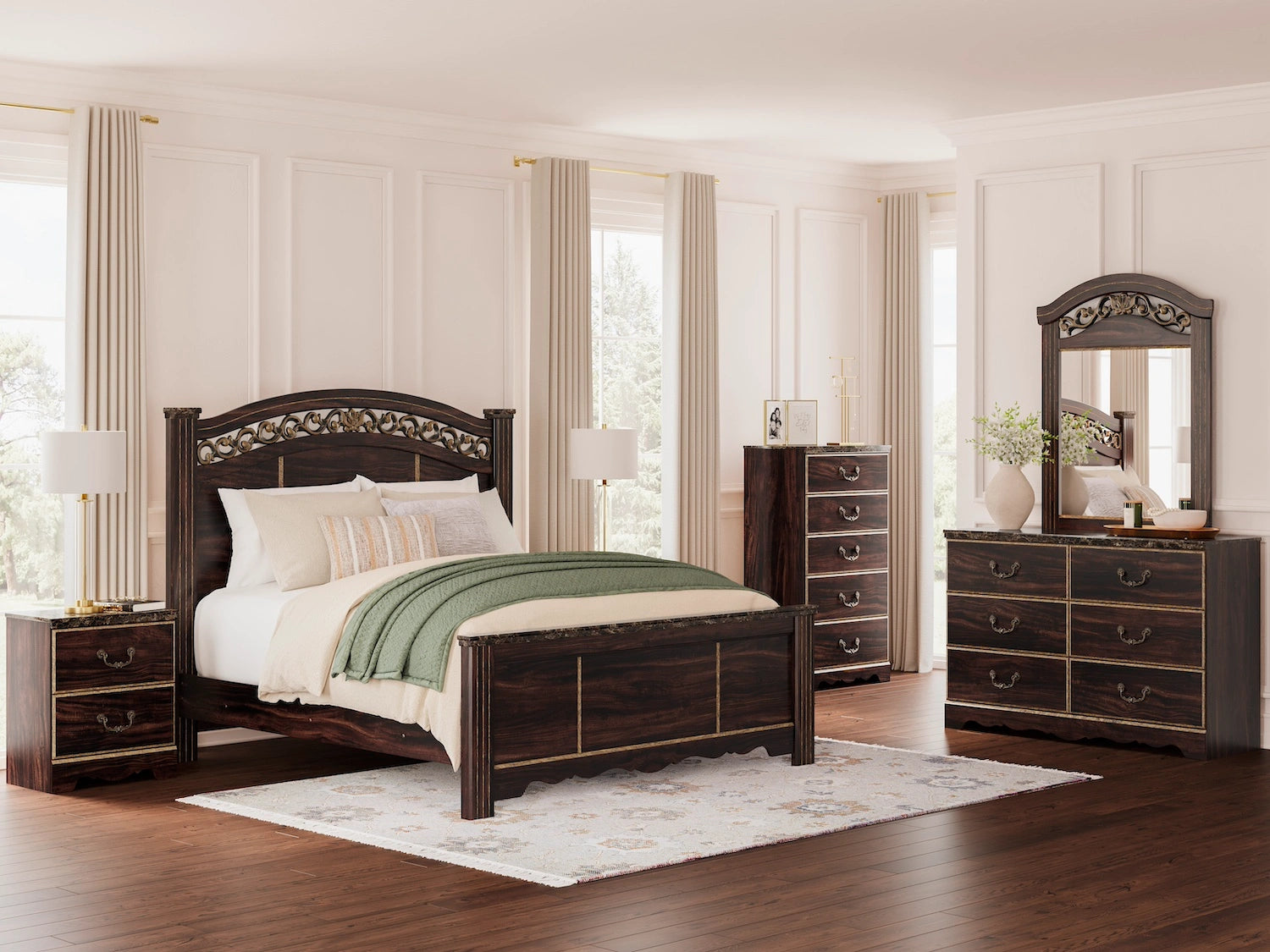 Glosmount Queen 6 PC Bedroom Set
