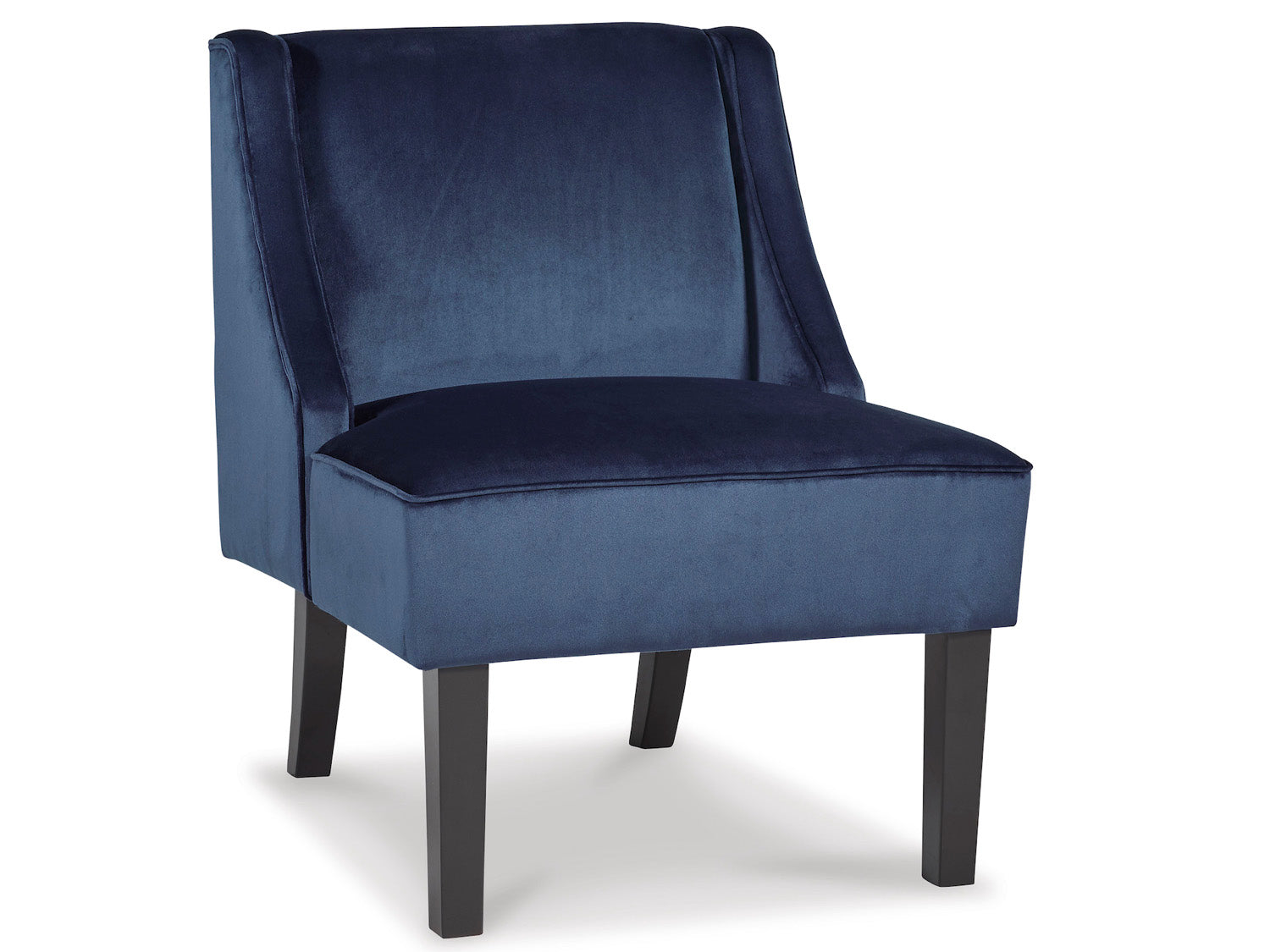 Janesley Accent Chair (Navy Blue Velvet Polyester)