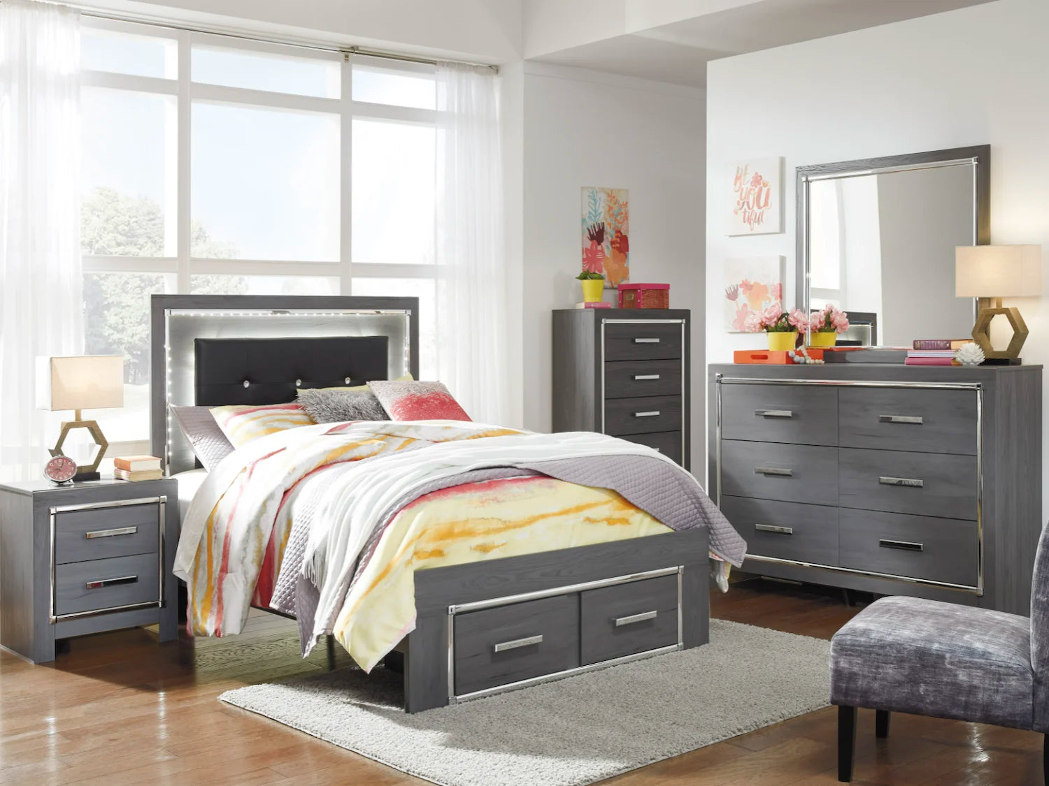 Lodanna Full Panel Storage 6 PC Bed Set By Ashley