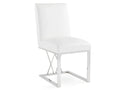 Martini Dining Chair: White Leatherette